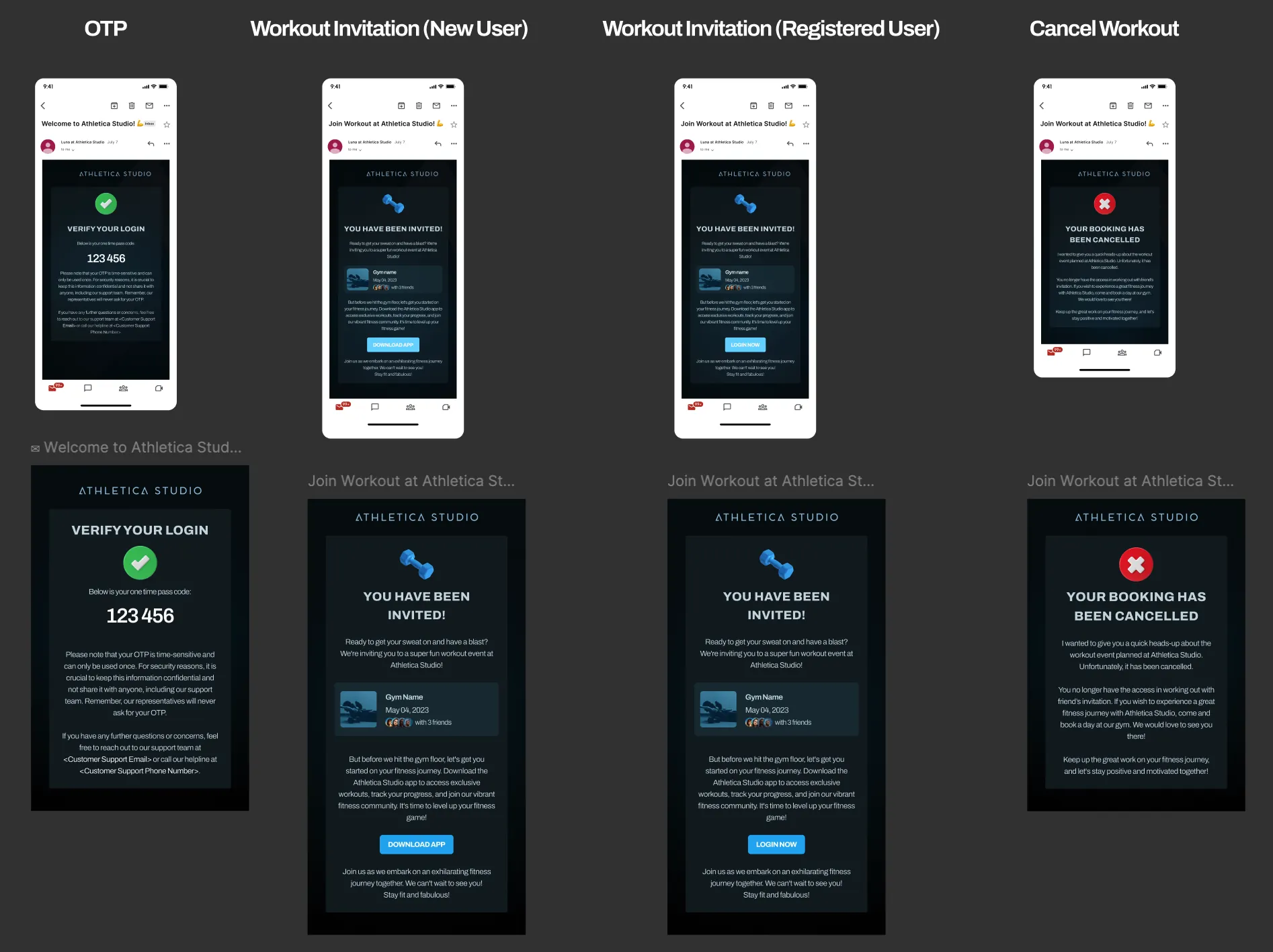 Email templates
