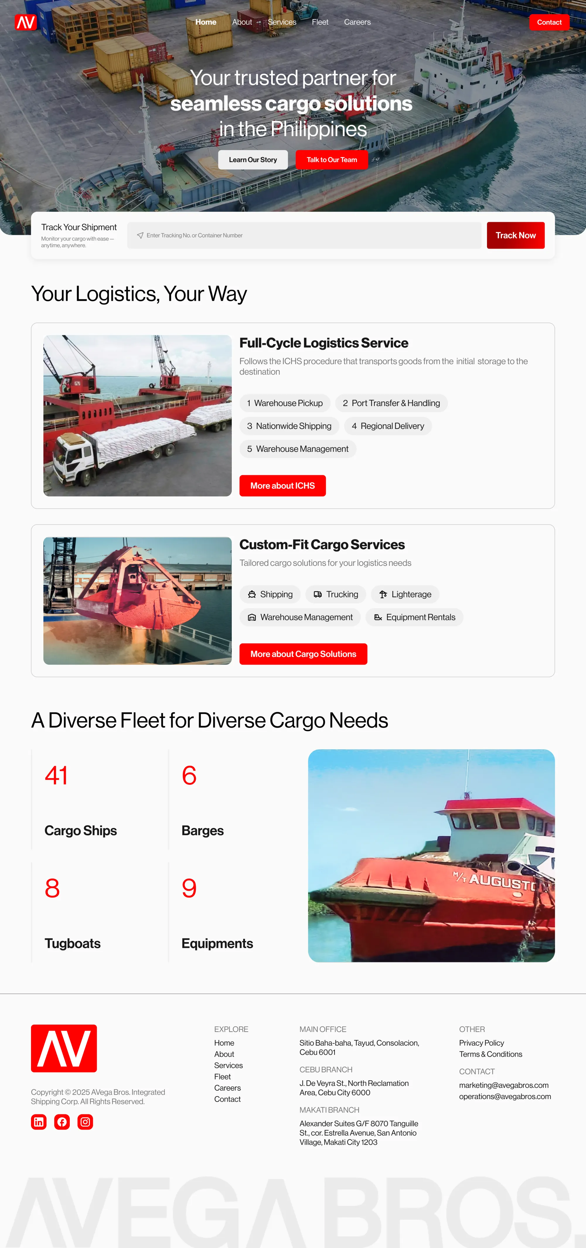 Homepage final design