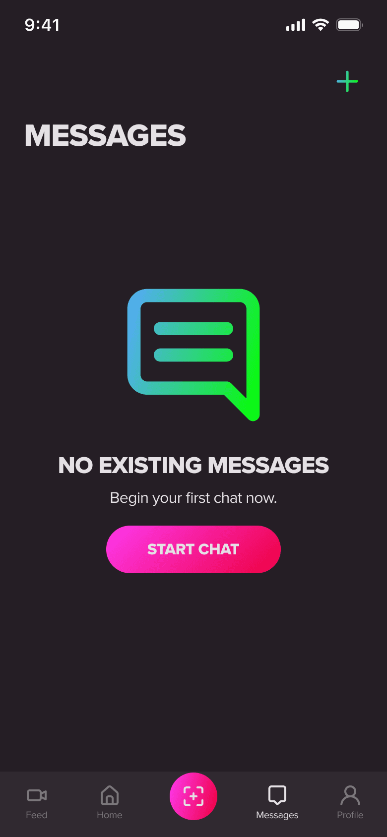 Empty state: no messages