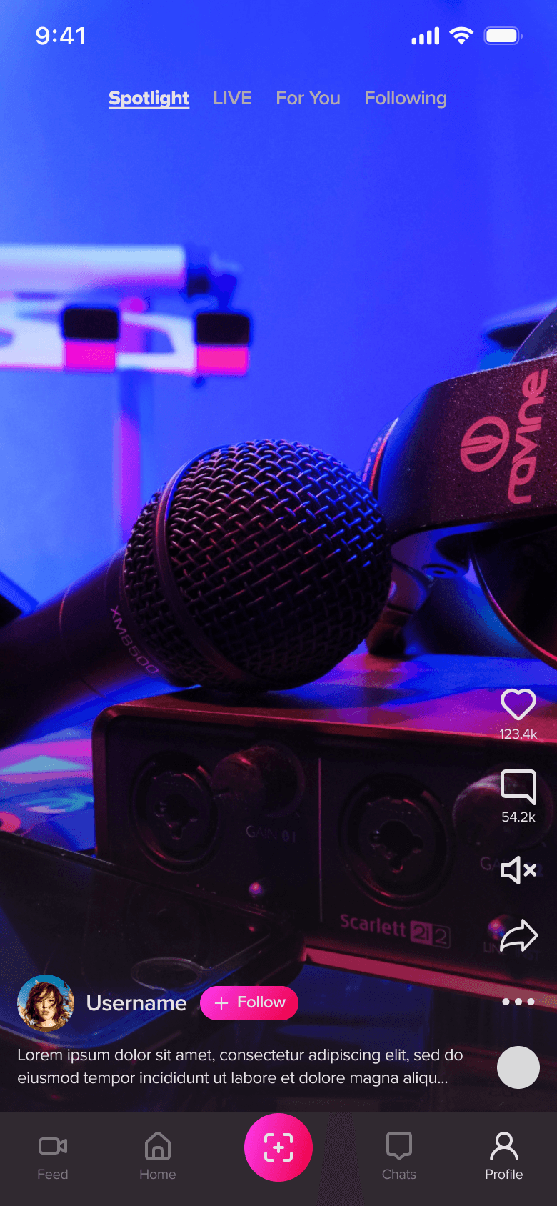 Feed: spotlight tab