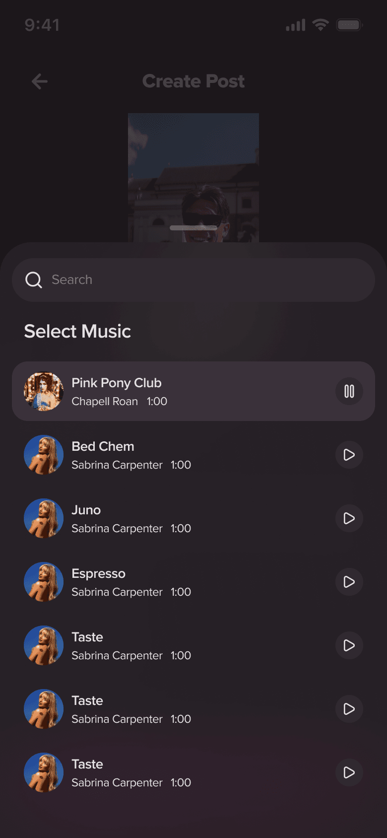 Sound selection by mood