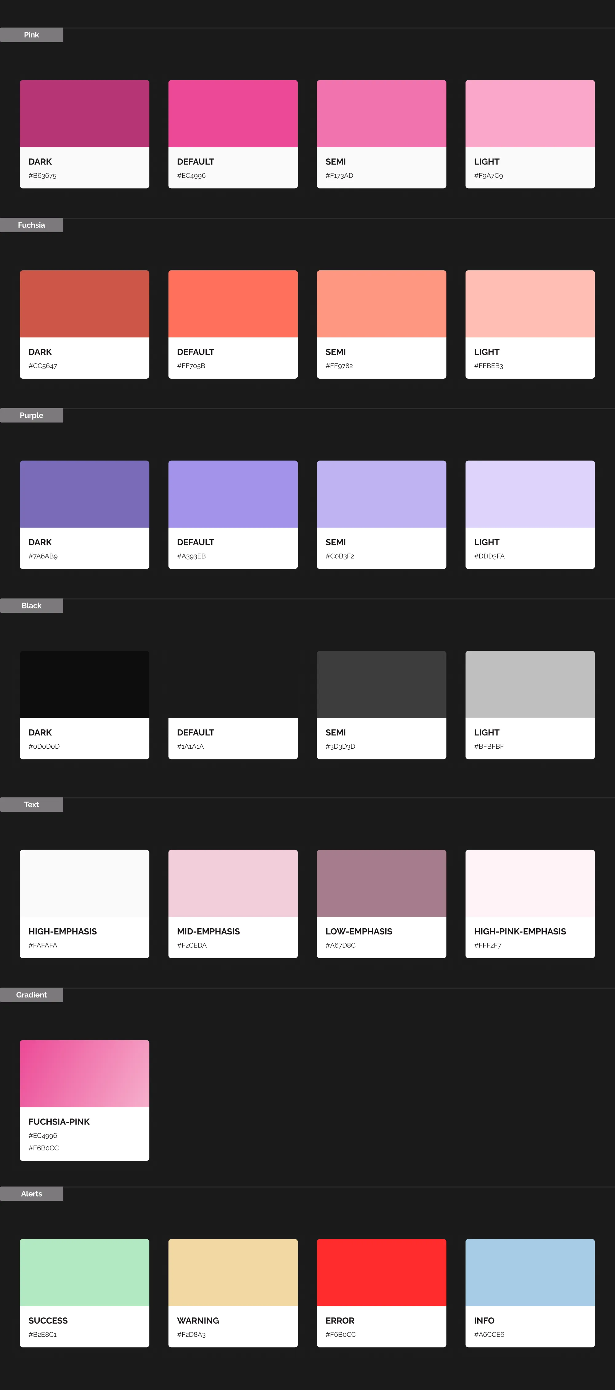 Brand palette