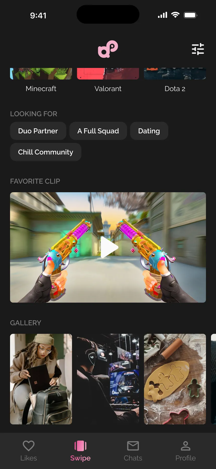 Swipe screen scrolled view